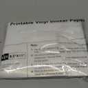 100 PCS Sticker Paper for Inkjet Printer, Printable Vinyl Sticker Paper Dries Quickly Vivid Colors, 8.5"x11" Tear Resistant Printable Vinyl, Glossy White, Inkjet & Laser Printer