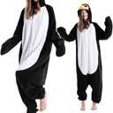 Costume Adult, Onesie Adult Pajamas, Halloween Costumes Cosplay (X-Large, Penguin)