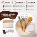 BAKERIA 9" Sourdough Bread Proofing Basket Kit  Artisan Banneton Set, Linen Liner, Whisk, Bread Lame & Blades, Scrapers, Brush, Recipe Book  Complete Baking Tools Gift