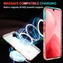Casetego for Galaxy A17 5G Case,Compatible with MagSafe,[Military Grade Drop Test] Full Body Protection Slim Shockproof Rugged Marble Women Case for Samsung Galaxy A17 5G 6.7 inch,Celeste/Pink