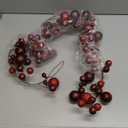 2 Pcs Christmas Ball Garland 6 ft Ball Ornaments Christmas Bulb Garland Xmas Tree Bauble Decorations for Party Supplies Indoor Outdoor Home Office Decoration Accessories(Burgundy)