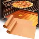 UBeesize 1 Pack Thickened Copper Oven Liners for Bottom of Oven BPA & PFOA Free, Reusable 16x24 Inch Heavy Duty Non Stick Teflon Oven Mats, Fit Electric Gas Toaster Convection Microwave Ovens Grills