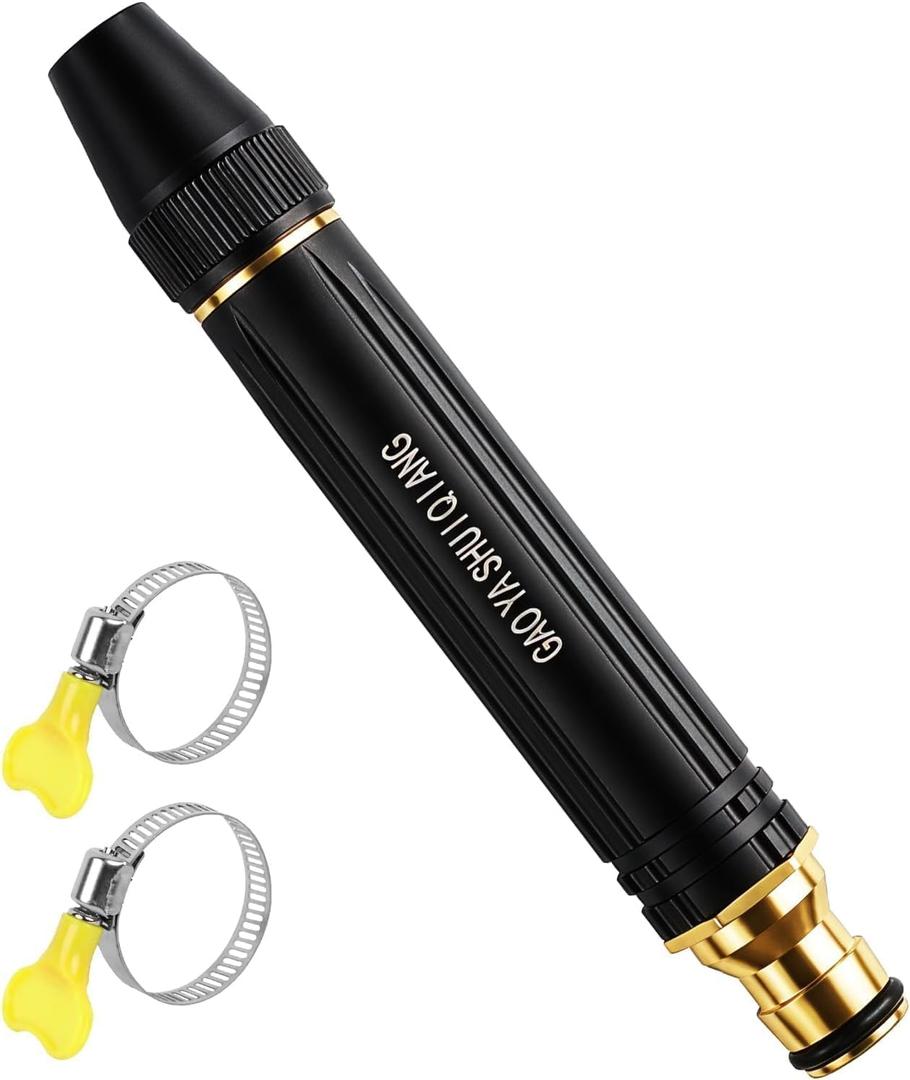 6 x 2026 New Jet Nozzle Power Washer for Garden Hose, Garden Hose Nozzle High Pressure Powerful Cleaning Spray Evenly, High Pressure Hose Nozzle for Car Washing (Black 1)