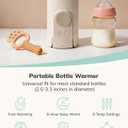 Umimile Portable Bottle Warmer for Travel Heats the Bottle DirectlyNo Pouring, Fast Heating Baby Bottle Warmer on The Go, 6 Temp Settings & Auto Keep-Warm,Fits 2.5-3.3in Bottles (Beige)