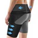 SOLOEVER Hip Brace for Women & Men, Sciatica Pain Relief Devices, Adjustable Compression Wrap Support for Arthritis, Pulled Thigh, Hip Fler Strain, Groin Injury, Hamstring Pull (Black, Left)