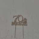 70 Cake Topper - Premium Gold Metal - 70 and Fabulous - 70th Birthday Party Sparkly Rhinestone Decoration Makes a Great Centerpiece - Now Protected in a Box