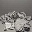 Duvet Cover - Silver Duvet Cover Full Size 88X88 Full/Queen Size with Zipper Closure & Corner Ties, Ultra Soft Silky Satin Comforter Cover (1 Pieces Duvet Cover)