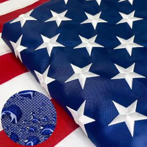 Premium American Flag 3x5 FT 2 Pack, Heavy Duty US Flags for High Wind with Embroidered Stars, Sewn Stripes, Brass Grommets, Durable USA Flag Outside UV ProtectedOutdoor Hanging Weatherproof Standard all weather.