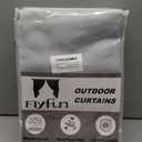 Outdoor Curtains for Patio Waterproof - Weatherproof Porch & Gazebo Curtains, Grommet Top and Tab Bottom Drape,2 Panel, 52" W x 84" L, White