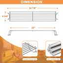 67027 Raised Warming Rack for Weber GS4 Spirit 2 Grill Parts GS4 Spirit II E310 E320 S310 S320 (2017 & Newer), Replacement Parts for Weber Spirit II 3 Burner Grills Accessories, Stainless Steel