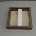 8x8 Shadow Box Frame with Linen Back - Sturdy Rustic Memory Display Case of Flower, Pictures, Medals and More, Rustic Brown