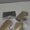 Palonu 4 Pcs Christmas Bronze Stocking Holders, Heavy Duty Mantle Hangers with Non-Slip Pad, Weighted Stocking Hooks Christmas Ornaments for Xmas Holiday Fireplace Shelf Window Decoration