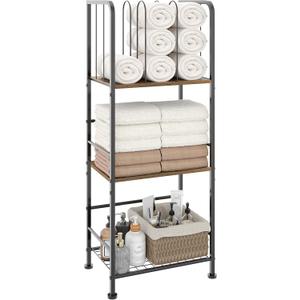Towel Rack Free Standing 3-Tier M-Shaped Detachable Dividers, Durable Metal Towel Holder for Bathroom, Pool Towel Rack, Space-Saving Towel Storage Organizer, Modern Bath Towel Shelf Patent Pending (Vintage)