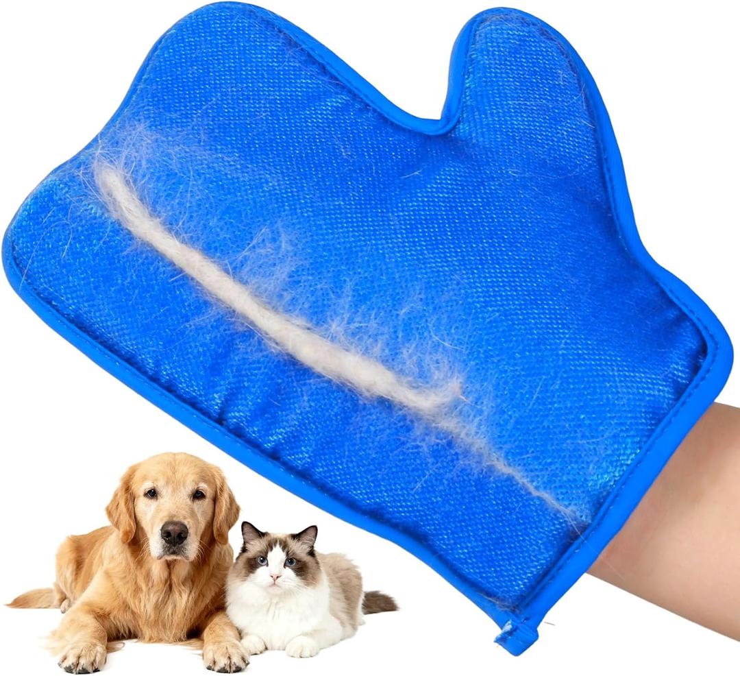 Pet Hair Removal Glove - Electrostatic Magic Pet Hair Remover, Portable & Reusable Dog & Cat Fur Remover Tool for Clothes, Couch, Furniture, Carpet, and Car Seats,1 PCS