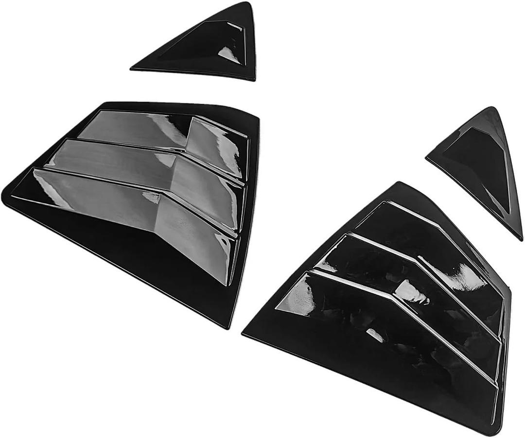Fit for Toyota Fit for Camry Sedan 2024 Car Rear Louver Window Side Shutter Cover Trim Sticker Vent Scoop ABS Carbon Fiber Pattern Accessories(Gloss Black)