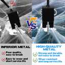2 PCS Universal Ice Anchor Tools, Heavy Duty Ice Fishing Anchor Power Drill Adapter, Ice House Anchors for Ice Insert Sewing, Durable Metal Winter Ice Fishing Accessories for Ice Shanty Tent Setup