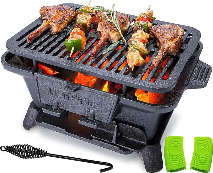 IronMaster / IronMax CI-1608 Charcoal Grill, a portable outdoor cast iron grill