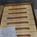 7 Tier Wooden Cabinet Tray Dividers,Kitchen Cabinet Tray Divider for Pans, Storing pans, Baking trays, Cutting Board (16.7" W x 16.1" H x 12.4" D)