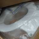 Bemis Rise 4.5" Raised Toilet Seat with Support Handles, Hinges Never Loosen, Fits Round and Elongated