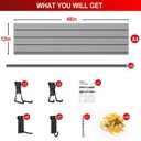 4'H x 4'W Slatwall Panel Garage Wall Organizer with Hooks, Heavy Duty Slat Wall Paneling Sheets, Interlocking PVC Panels, Garage Slatwall for Tool Organization Mounted Storage Systems