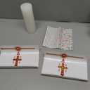 6pcs God Paschal Candle Stickers Kit Catholic Church Candles Supplies with 5 Gold Push Pin Prayer Stickers for Baptism Printed Easter Paschal Baptism Confirmation Easter Lent