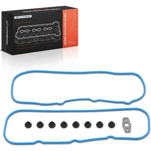 A-Premium Engine Valve Cover Gasket Set For 4.8L 5.3L 6.0L 6.2L - Chevy, GMC, Cadillac, Buick - Silverado, Sierra, Impala, Tahoe, Camaro, Caprice, Suburban, Trailblazer, Escalade, LaCrosse, VS50504R1