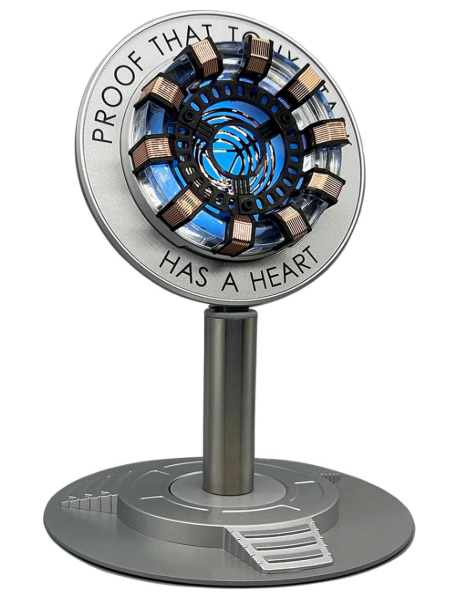 Moonacy Arc Reactor Night Light, Rechargeable Superhero Lamp, Gifts | Multi-Color Room Decor, Rotatable Display Light for Desks and Shelves