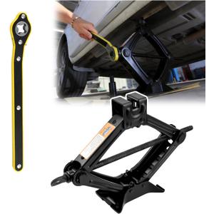 Heavy Duty Scissor Jack for Car,Portable Scissor Car Jack Kit with 1.5T (3307lbs) Capacity & Ratchet Handle,Essential Cars Tire Changing Kit as Cars Emergency Kits