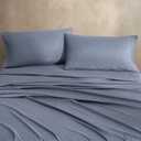 Calvin Klein - Twin XL Sheet Set, Cotton Blend Bed Sheets with Pillowcases, Cooling and Breathable, Wrinkle-Resistant Fabric, Deep Pocket Fitted Sheet, Blue