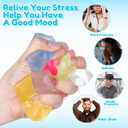 Simgoing 48 Pcs Mini Ice Cube Stress Balls Bulk Fidget Squeeze Square Ball Stress Relief Sensory Playthings Ice Cube for Adults Birthday Valentines Gifts Party Favor Prize Bags Box Filling, 8 Colors