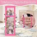 Stuffed Animal Zoo Wood, Large Stuffed Animal Storage Plushies Storage, Pink Toy Storage Organizer for Kids Room Nursery Play Room Bedroom