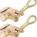 2 Pack 2T Cable Grip, 4409 lbs Wire Gripper, Wire Rope Tightener, Cable Pulling Tool, Carbon Steel Wire Stretcher with Swing Latch, Steel Cable Puller Tool for Wire Rope, Electricity, Industry