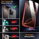 SPIDERCASE Magnetic for iPhone 16 Pro Case, with 2 Pcs [Tempered Glass Screen Protector] [ Military Grade Drop Protection] Invisible Kickstand Slim Case for iPhone 16 Pro 6.3", Red