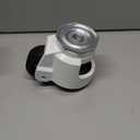 HOLKIE Leveling Stem Casters Set of 4 Heavy Duty Retractable Caster Wheels, 1/2" and M12 Stem Size, Total Capacity 4960 Lbs, Adjustable Wheel with Ratchet Handle for Workbench, Machine, Equipment, White