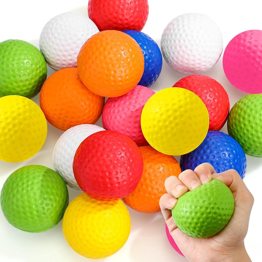 Libima Mini Golf Stress Ball Bulk Foam Practice Balls Stress Relief Sports Ball Training for Golf Birthday Party Favors Carnival Classroom Reward Indoor Outdoor