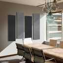 UMIACOUSTICS 2 PCS Fiberglass Acoustic Panels, 48x12x2 Inches Sound Absorbing Panels, Sound Proof Panels for Studios, Office, Home Theater. (Heather)
