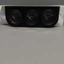 3-in-1 Triple Gauge Kit - Oil Pressure, Voltage & Water Temperature Gauges for Cars Black