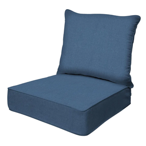 Honeycomb Outdoor Deep Seat, 24 x 23, Textured Solid Pacific Blue Chair Cushion for Patio Furniture