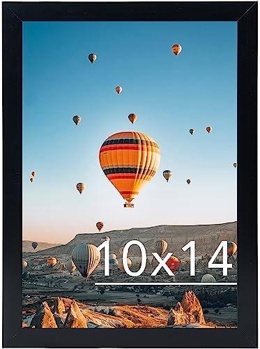 JCJMY 10x14 inch Picture Frame Black for 30 x 40cm Diamond Painting Art, Horizontal and Vertical Formats for Wall Hanging, 10 x 14 Wall Gallery Poster Photo Frame with Durable Shatter Resistant