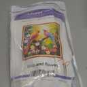 Foxhool Beginners Cross Stitch Kits Stamped Full Range of Embroidery Kits for Adults DIY Cross Stitches kit Embroidery Patterns for Needlepoint kit-Birds and Flowers 18x18 inch