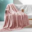 Exclusivo Mezcla Plush Fuzzy Fleece Throw Blanket Extra Large, Super Soft, Fluffy and Warm Blankets for Couch, Bed, All Season Use (50x70 Inches, Pink)