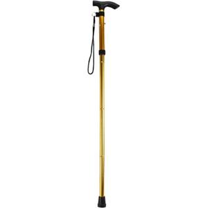 Walking Canes Walking Stick Telescopic Baton Hiking Trekking Poles Aluminum Alloy Metal Folding Cane Crutches Pole for Elderly People (Gold)