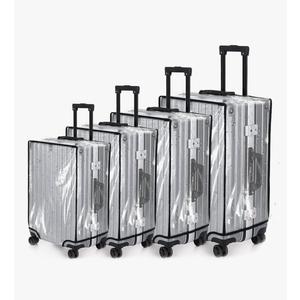 3 Pieces Clear Luggage Cover Protector, 20" 24" 28" 30" PVC Suitcase Covers For Luggage Waterproof Dustproof Anti-scratch Travel Suitcase Protector Cover for Wheeled Luggage