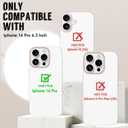 SHEDEER for iPhone 16 Pro Case with Glitter Camera Protector & Screen Protector, Anti-Yellowing Chic Pattern, Shockproof Drop Protection, Anti-Scratch Phone Cover 16 Pro 6.3'', Marble White