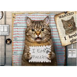 Funny Cat Jigsaw Puzzle 1000 Piece for Adult, Cute Animal Kitten Art Jigsaw Puzzles, Beautiful Aesthetic Mouse Challenging Puzzle