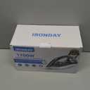 IRONDAY Steam Iron for Clothes Rapid Heating, 1700W Iron Burst of Steam, Non-Stick Ceramic Soleplate, Auto shutoff, Anti-Drip, Self-Cleaning, 10.14oz Water Tank Ironing Clothes for All Fabrics, Grey