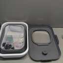 Rice Storage Container, Collapsible Airtight Food Storage Containers 6-20 Lbs, Rice Dispenser with Measuring Cup and Small Bin for Flour Cereal Pasta Grain, Cat Pet Dog Bird Food Container (Gray)