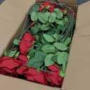 50 PCS Fake Red Roses, Artificial Red Flowers Bulk Realistic Silk Faux Rose with Stems for Wedding Decoration Anniversary Bridal Bouquet DIY Floral Arrangement Romantic Home Decor Gifts