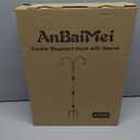 AnBaiMei Adjustable Double Shepherds Hooks for Outdoor with Sleeve, 60 Inch Heavy Duty Bird Feeder Pole Stand with 5 Prong Base for Hanging Plant, Hummingbird Feeders, Solar Lantern, Wind Chime, 2 Pcs