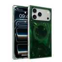 MZELQ for iPhone 17 Pro Case Crystal Back Laser Glitter -Green